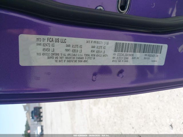 Dodge 2016 2016 2C3CDXEJ3GH194206 Image 9