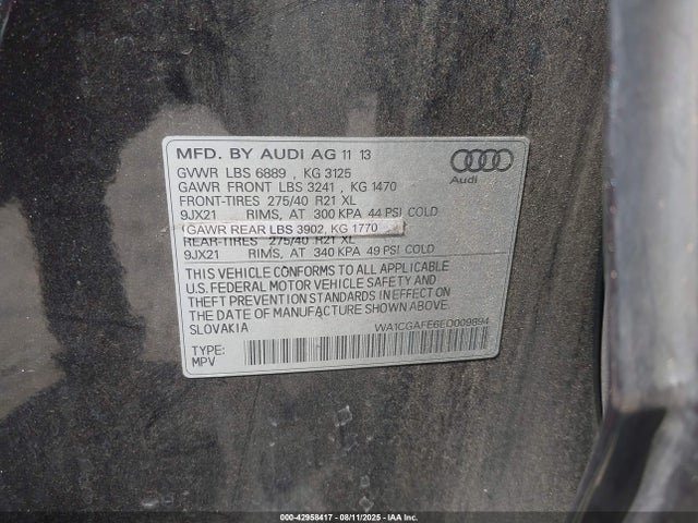 2014 AUDI Q7 WA1CGAFE6ED009894 Photo 8