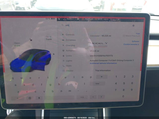 2020 TESLA MODEL Y 5YJYGDEF9LF001172 Photo 6