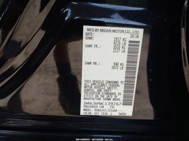 1N4AL3AP6HC139767 Nissan Altima