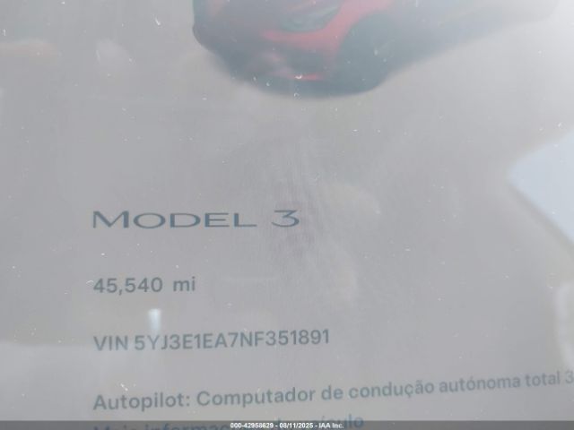 2022 TESLA MODEL 3 5YJ3E1EA7NF351891 Photo 6