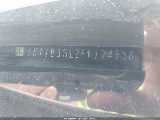 Chevrolet MALIBU LS 2015 1G11B5SL2FF194936 Image 9