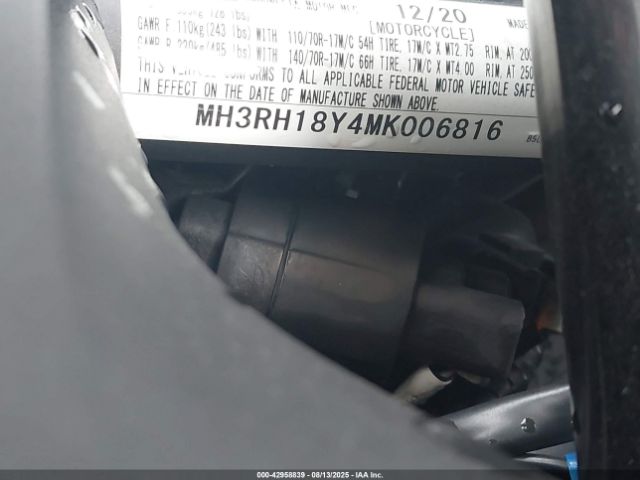 2021 YAMAHA YZFR3 MH3RH18Y4MK006816 Photo 9
