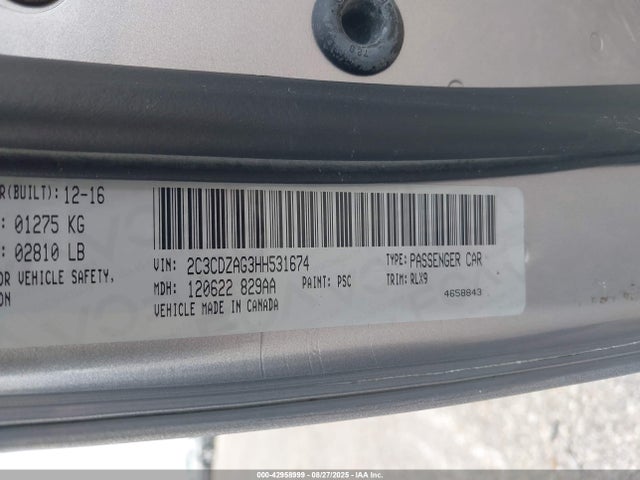 2C3CDZAG3HH531674 Dodge Challenger