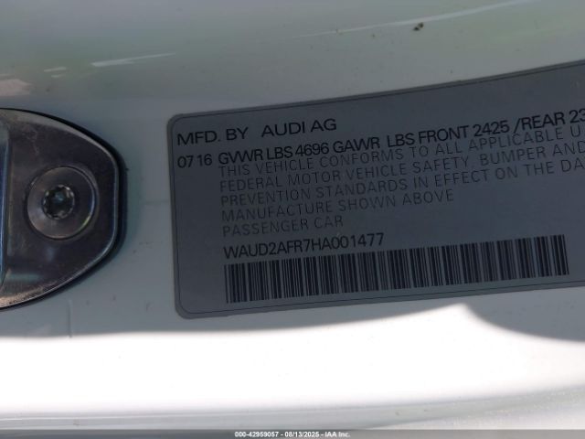 2017 AUDI A5 WAUD2AFR7HA001477 Photo 8