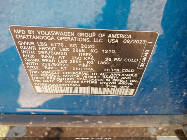 Volkswagen tsi 2024 1V2BE2CA4RC210959 Image 9