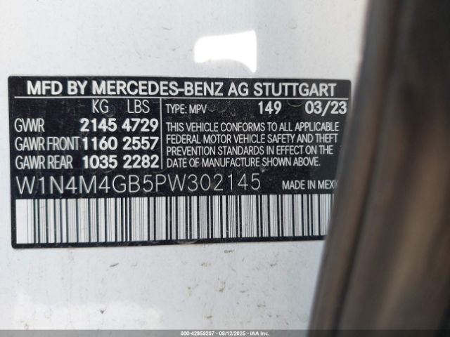 2023 MERCEDES-BENZ GLB 250 W1N4M4GB5PW302145 Photo 8