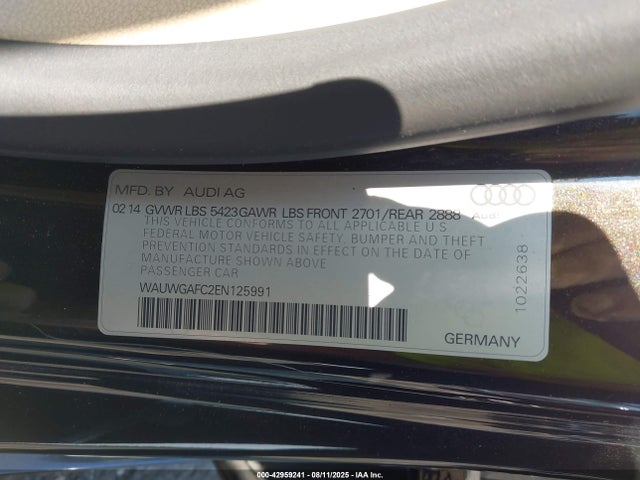 2014 AUDI A7 WAUWGAFC2EN125991 Photo 8