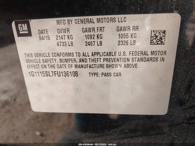 1G1115SL7FU136108 Chevrolet lkw