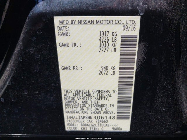 1N4AL3AP8HN306148 Nissan 2017