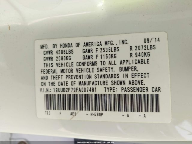 2015 ACURA TLX 19UUB2F79FA007481 Photo 8