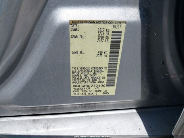 1N4AL3AP6HC252490 Nissan 2017
