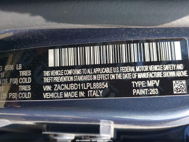 ZACNJBD11LPL88854 Jeep 2020