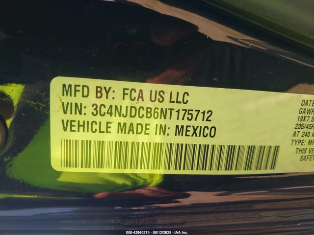 3C4NJDCB6NT175712 Jeep Compass