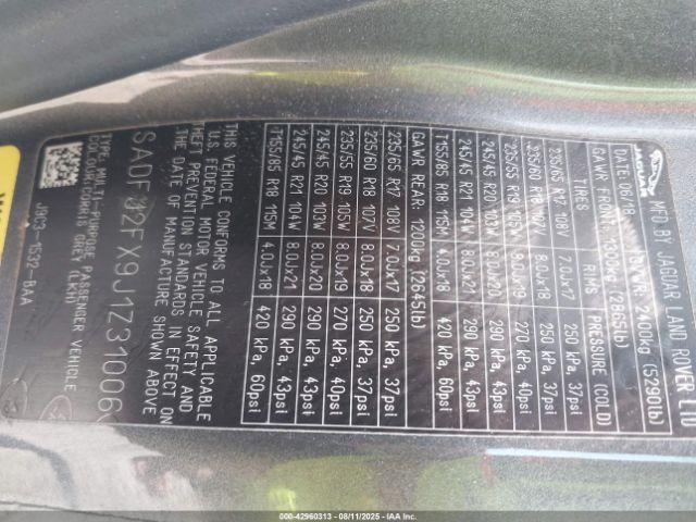 2018 JAGUAR E-PACE SADFJ2FX9J1Z31006 Photo 8