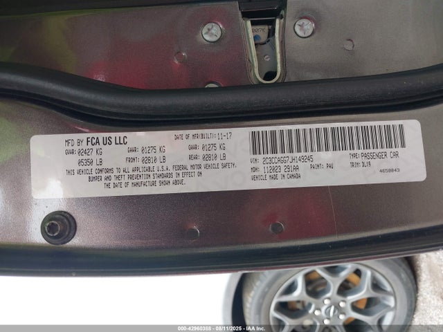 Chrysler 300 2018 2C3CCAGG7JH149245 Image 9