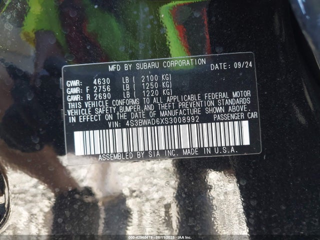 4S3BWAD6XS3008992 Subaru na, u5
