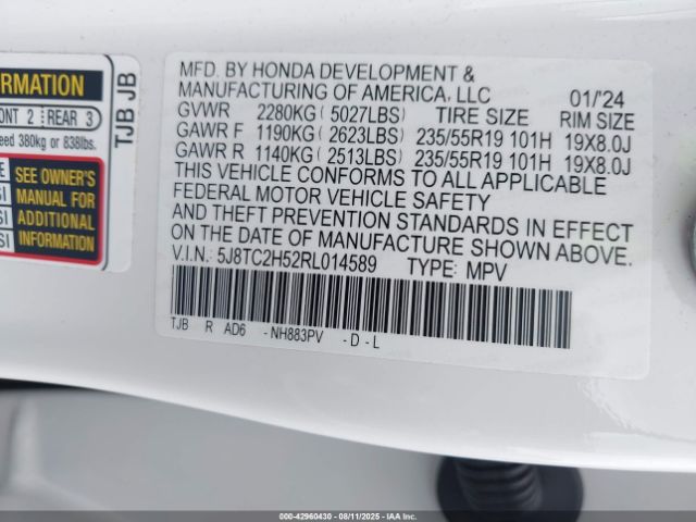 2024 ACURA RDX 5J8TC2H52RL014589 Photo 8