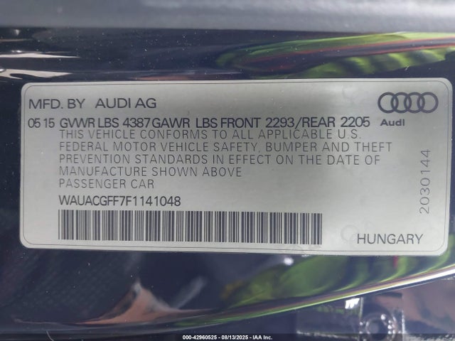 2015 AUDI A3 WAUACGFF7F1141048 Photo 8