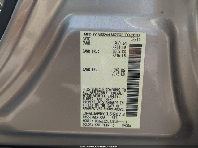 1N4AL3AP9FC156673 Nissan Altima
