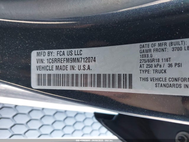 RAM 1500 2021 1C6RREFM9MN712074 Image 9