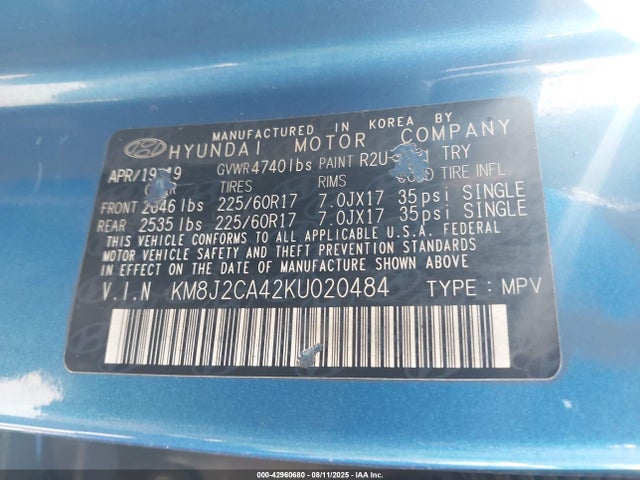 Hyundai TUCSON SE 2019 KM8J2CA42KU020484 Image 9