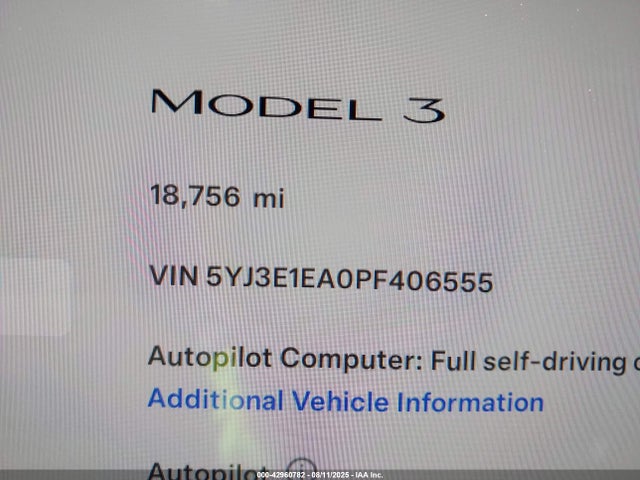 Tesla MODEL 3 2023 5YJ3E1EA0PF406555 Image 16