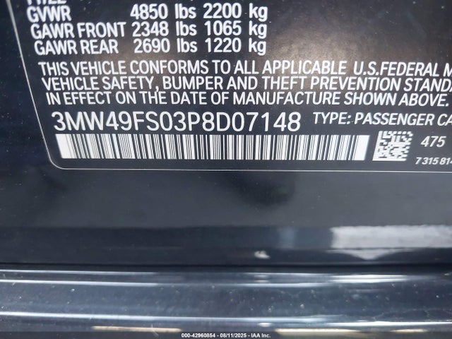 BMW M340I 2023 3MW49FS03P8D07148 Image 27