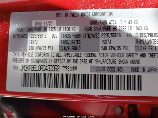JM3KFBEL0R0433392 Mazda py