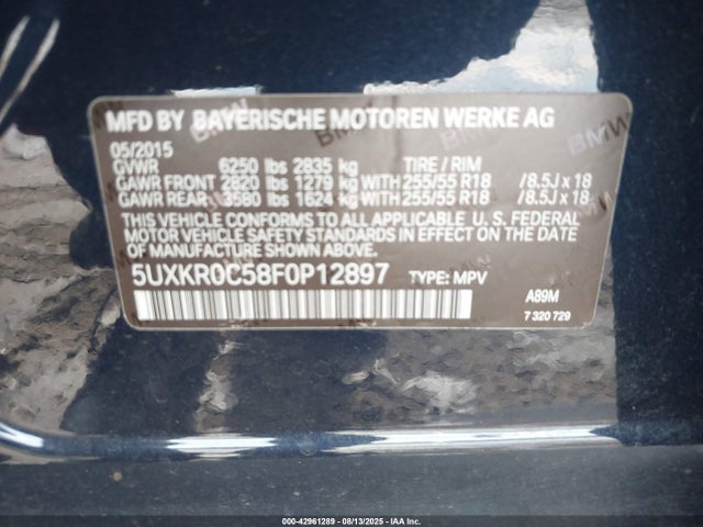 BMW 2015 2015 5UXKR0C58F0P12897 Image 9