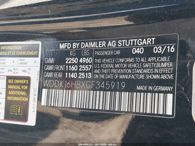 2016 MERCEDES-BENZ E 400 WDDKJ6HBXGF345919 Photo 8