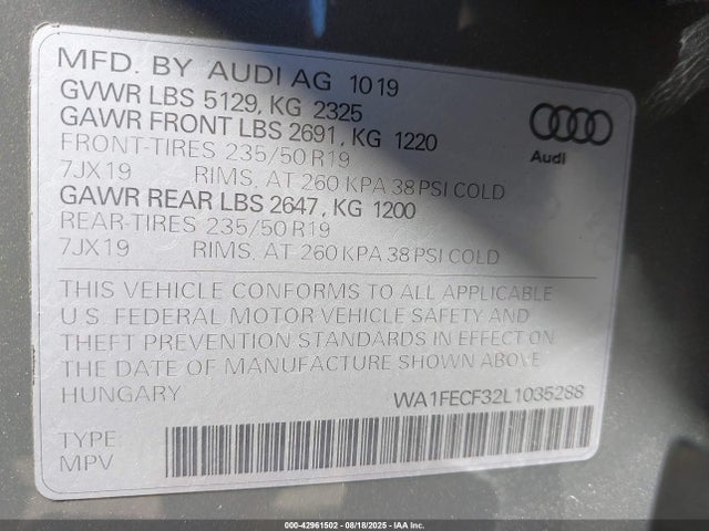 WA1FECF32L1035288 Audi Q3