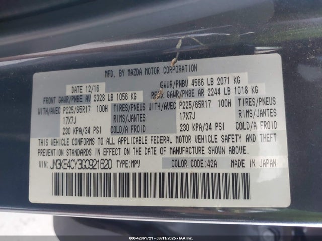 JM3KE4CY3G0921620 Mazda py