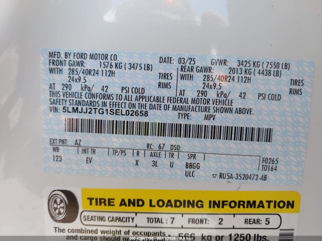 5LMJJ2TG1SEL02658 Lincoln gtdi