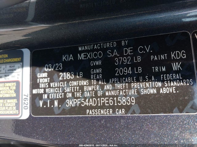 KIA mpi nu 2023 3KPF54AD1PE615839 Image 9