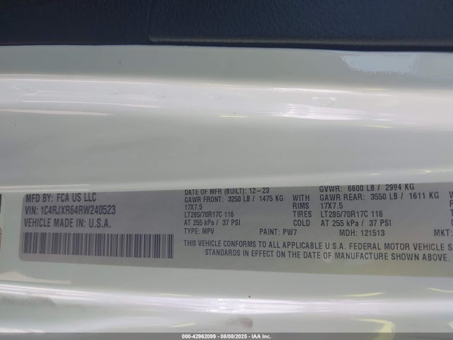 1C4RJXR64RW240523 Jeep Wrangler