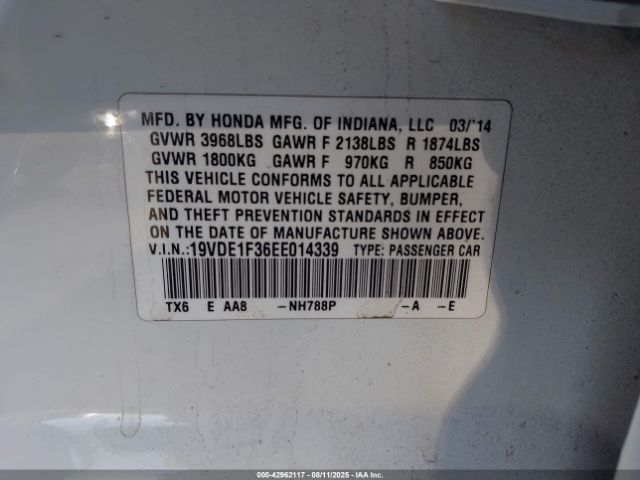 2014 ACURA ILX 19VDE1F36EE014339 Photo 8
