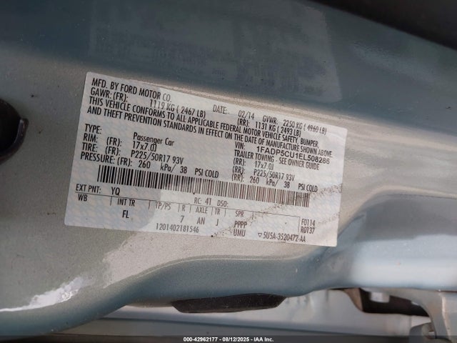 Ford atk ivct hev 2014 1FADP5CU1EL508286 Image 9