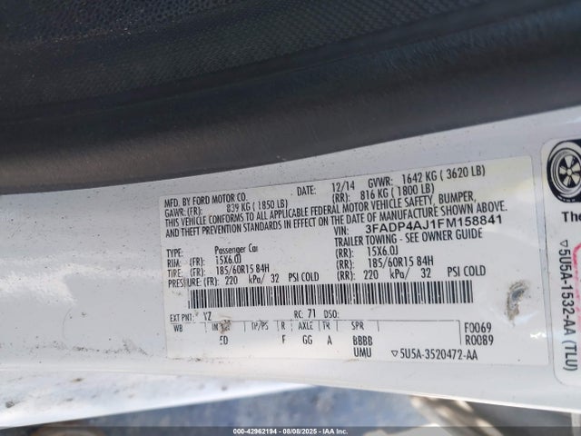 3FADP4AJ1FM158841 Ford 2015