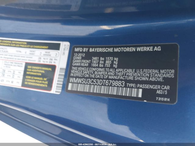 2013 MINI HARDTOP WMWSU3C53DT679883 Photo 8