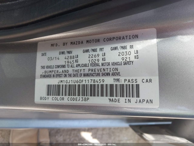 JM1GJ1U60F1178459 Mazda py