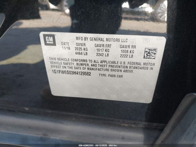 2017 CHEVROLET BOLT EV 1G1FW6S03H4129582 Photo 8