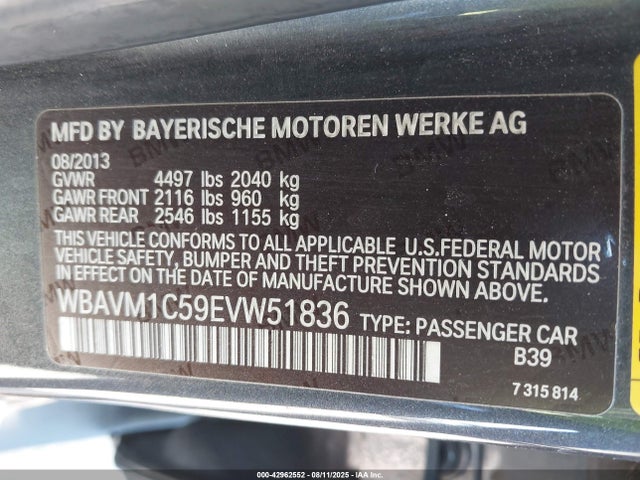 WBAVM1C59EVW51836 BMW X1