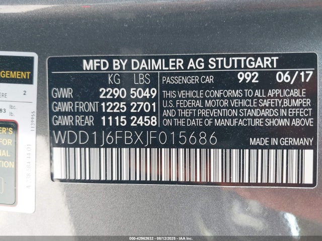 Mercedes-Benz m276 2018 WDD1J6FBXJF015686 Image 9
