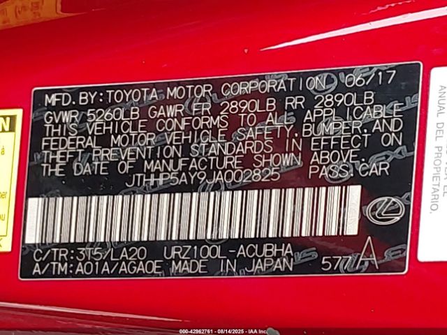 2018 LEXUS LC 500 JTHHP5AY9JA002825 Photo 8