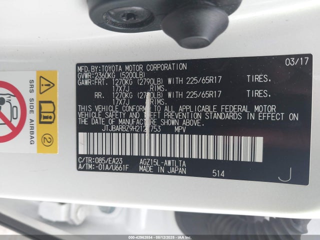 JTJBARBZ9H2127753 Lexus 8ar-fts