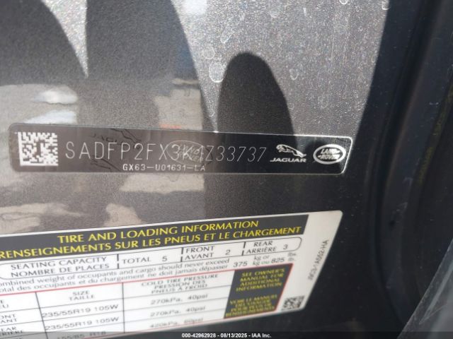 2019 JAGUAR E-PACE SADFP2FX3K1Z33737 Photo 8