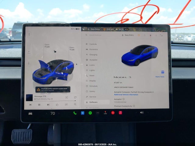 5YJ3E1EA1RF718841 Tesla MODEL 3