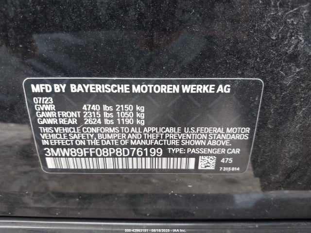 BMW 330I 2023 3MW89FF08P8D76199 Image 9