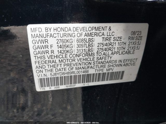 2024 ACURA MDX 5J8YD8H89RL001466 Photo 8